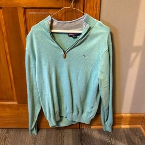 Vineyard Vines - Men’s M - Mint Green - 1/4 Zip Sweater